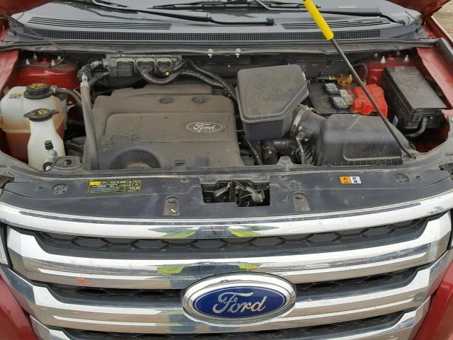 2FMDK4JC6DBE18588 - 2013 FORD EDGE SEL BURGUNDY photo 7