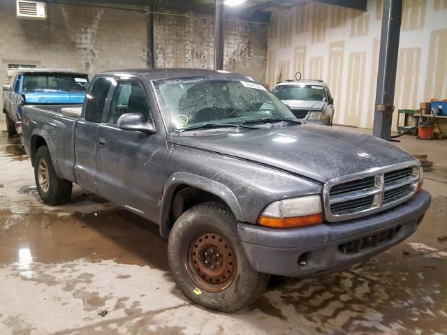 1D7HG12K24S590317 - 2004 DODGE DAKOTA SXT GRAY photo 1