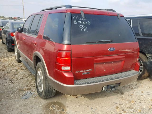 1FMZU64K84ZA10539 - 2004 FORD EXPLORER E RED photo 3