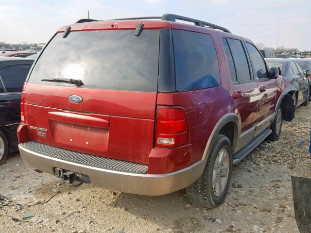 1FMZU64K84ZA10539 - 2004 FORD EXPLORER E RED photo 4