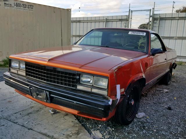 3GCCW80H0GS918656 - 1986 CHEVROLET EL CAMINO ORANGE photo 2