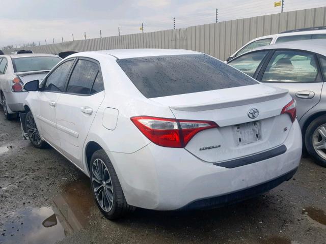 2T1BURHE6FC249788 - 2015 TOYOTA COROLLA S WHITE photo 3