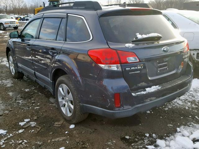 4S4BRDKC7B2355182 - 2011 SUBARU OUTBACK 3. GRAY photo 3