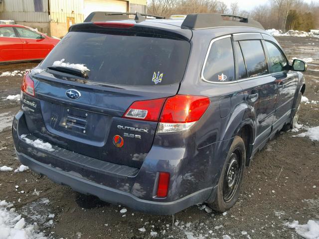 4S4BRDKC7B2355182 - 2011 SUBARU OUTBACK 3. GRAY photo 4