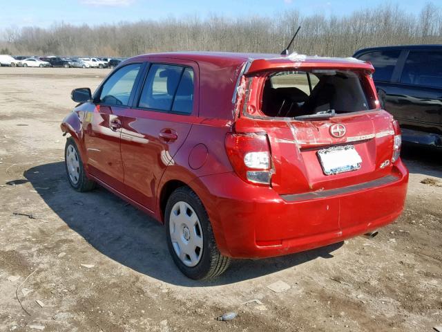 JTKKU4B41B1012250 - 2011 TOYOTA SCION XD RED photo 3