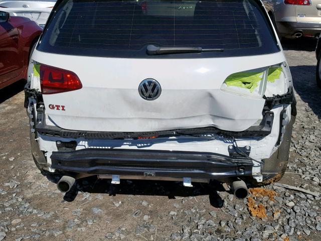 3VW447AU7GM038331 - 2016 VOLKSWAGEN GTI S/SE WHITE photo 9