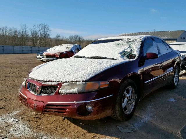 1G2HX54K5Y4240631 - 2000 PONTIAC BONNEVILLE MAROON photo 2