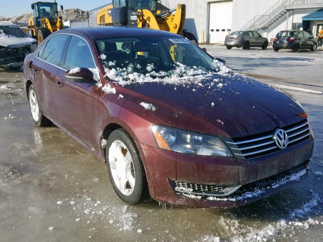 1VWBH7A38CC082482 - 2012 VOLKSWAGEN PASSAT SE BURGUNDY photo 1