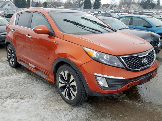 KNDPCCA63B7117527 - 2011 KIA SPORTAGE E ORANGE photo 1