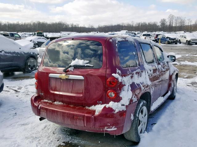 3GNDA13D97S582984 - 2007 CHEVROLET HHR LS Rojo foto 4