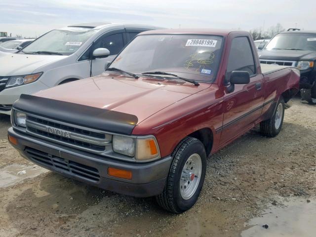 JT4RN81P9K0007020 - 1989 TOYOTA PICKUP 1/2 BURGUNDY photo 2