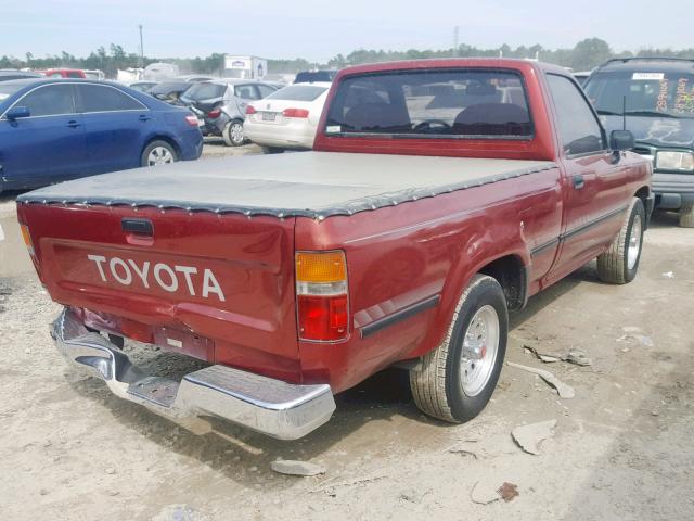 JT4RN81P9K0007020 - 1989 TOYOTA PICKUP 1/2 BURGUNDY photo 4