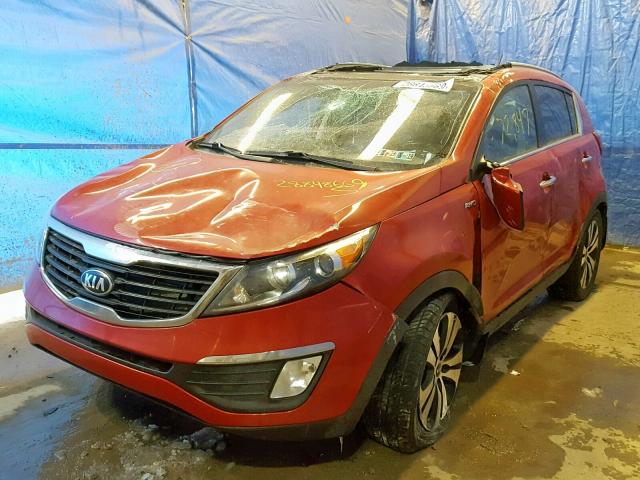 KNDPCCA22D7538638 - 2013 KIA SPORTAGE E RED photo 2