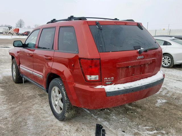 1J4PR4GK0AC134066 - 2010 JEEP GRAND CHER RED photo 3