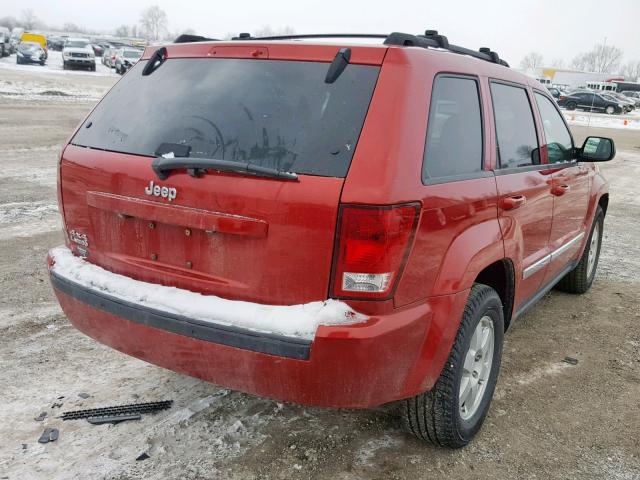 1J4PR4GK0AC134066 - 2010 JEEP GRAND CHER RED photo 4