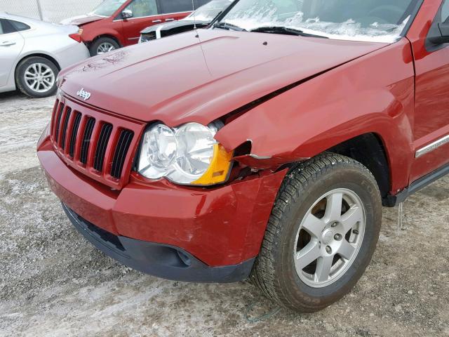 1J4PR4GK0AC134066 - 2010 JEEP GRAND CHER RED photo 9