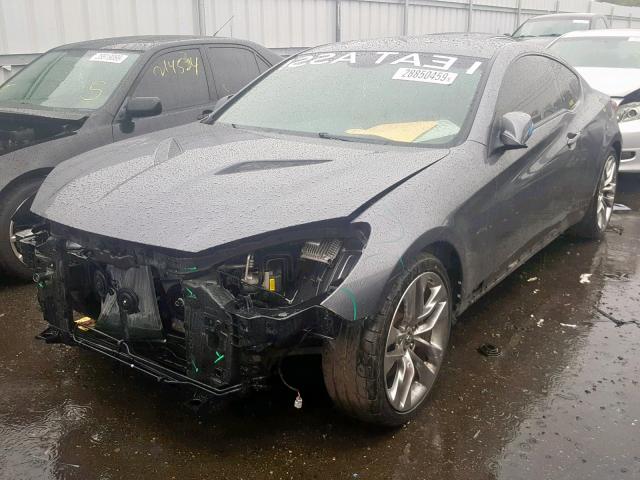 KMHHU6KJ2EU118255 - 2014 HYUNDAI GENESIS CO GRAY photo 2