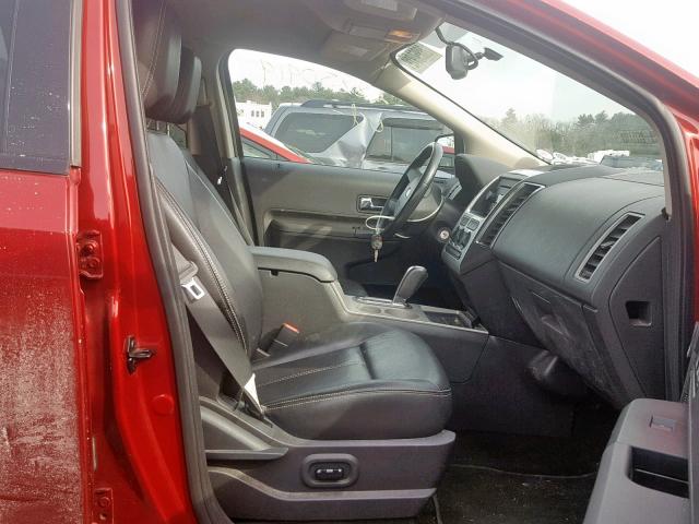 2FMDK48C48BB30452 - 2008 FORD EDGE SEL RED photo 5