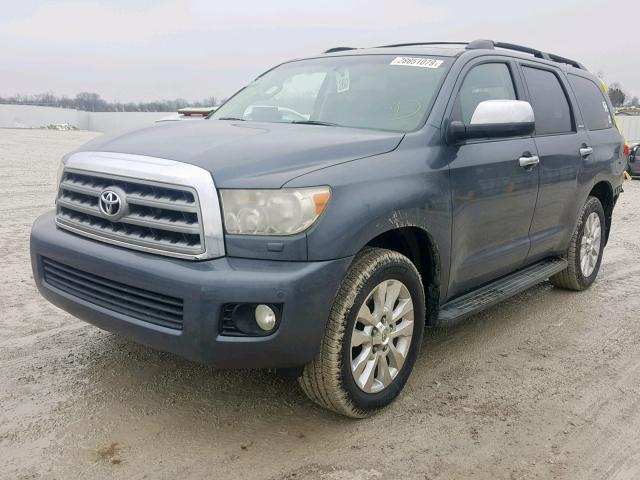 5TDBY67A28S017460 - 2008 TOYOTA SEQUOIA PL GRAY photo 2