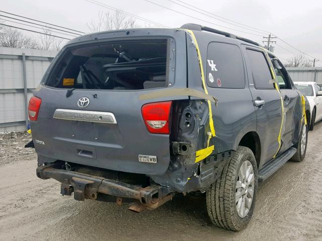 5TDBY67A28S017460 - 2008 TOYOTA SEQUOIA PL GRAY photo 4