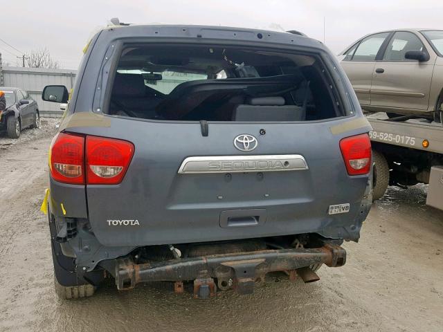 5TDBY67A28S017460 - 2008 TOYOTA SEQUOIA PL GRAY photo 9