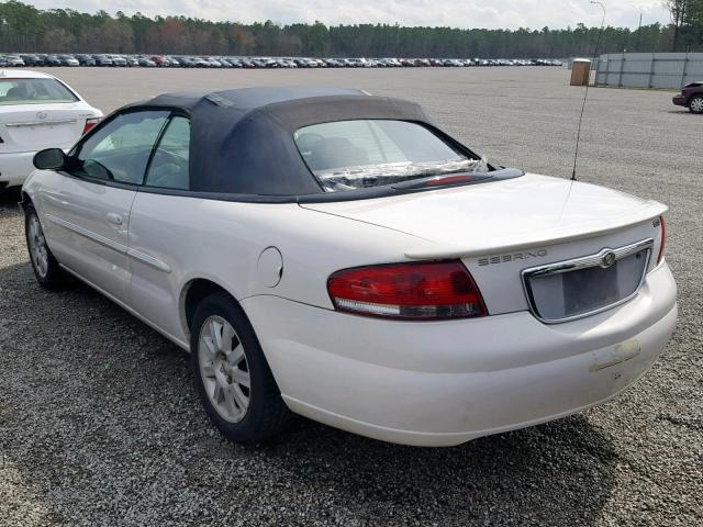 1C3EL75R75N595649 - 2005 CHRYSLER SEBRING GT WHITE photo 3