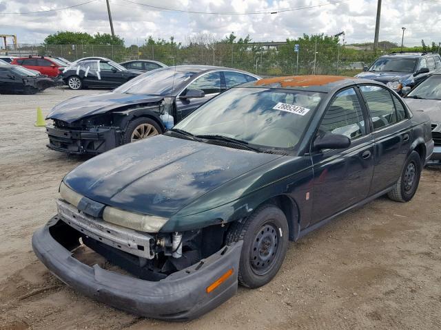 1G8ZH5281VZ241076 - 1997 SATURN SL1 GREEN photo 2