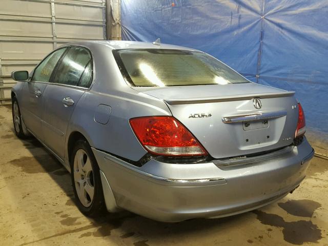 JH4KB16545C021059 - 2005 ACURA RL BLUE photo 3