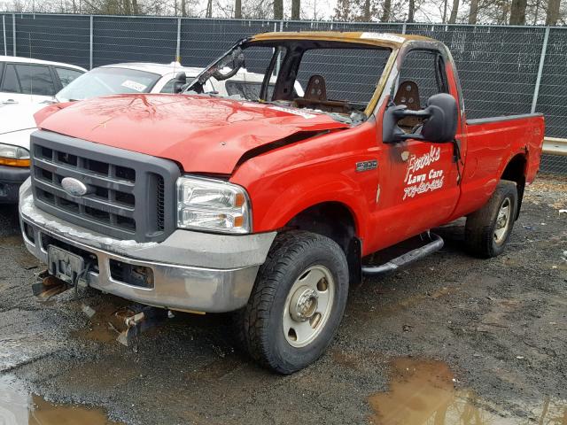 1FTWF31545EA17740 - 2005 FORD F350 SRW S RED photo 2