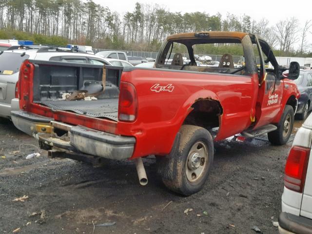 1FTWF31545EA17740 - 2005 FORD F350 SRW S RED photo 4