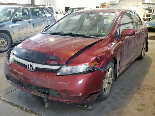 2HGFA159X8H023976 - 2008 HONDA CIVIC EXL RED photo 2