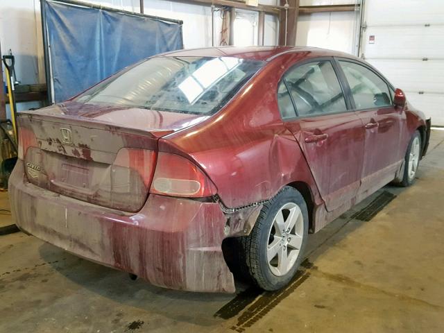 2HGFA159X8H023976 - 2008 HONDA CIVIC EXL RED photo 4