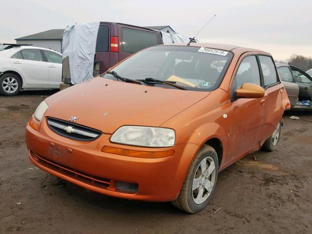 KL1TD66647B781854 - 2007 CHEVROLET AVEO BASE ნარინჯისფერი ფოტო 2