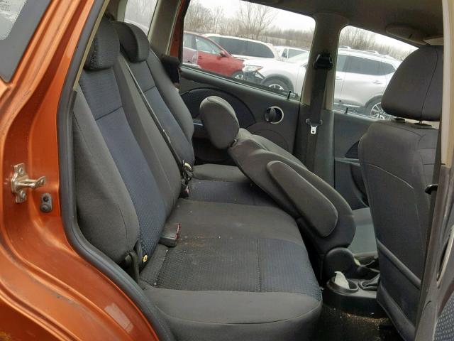 KL1TD66647B781854 - 2007 CHEVROLET AVEO BASE ნარინჯისფერი ფოტო 6