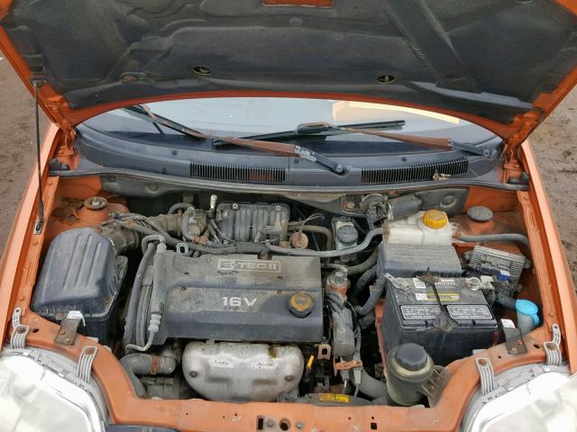 KL1TD66647B781854 - 2007 CHEVROLET AVEO BASE ნარინჯისფერი ფოტო 7