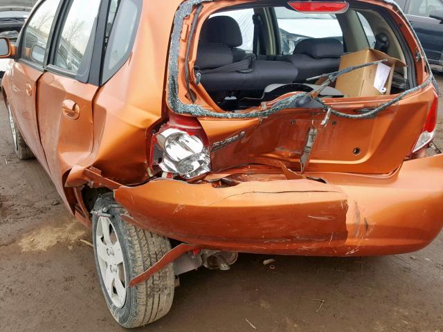 KL1TD66647B781854 - 2007 CHEVROLET AVEO BASE ნარინჯისფერი ფოტო 9