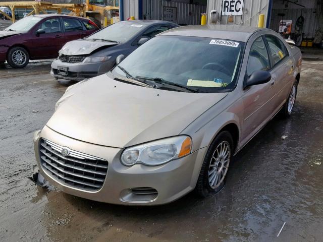 1C3EL46X44N182324 - 2004 CHRYSLER SEBRING LX GOLD photo 2