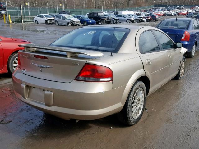 1C3EL46X44N182324 - 2004 CHRYSLER SEBRING LX GOLD photo 4