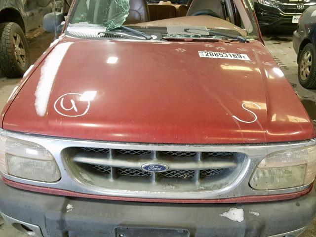 1FMZU32E6XZA05694 - 1999 FORD EXPLORER RED photo 7