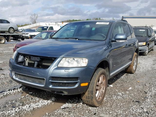 WVGEM67L04D009398 - 2004 VOLKSWAGEN TOUAREG 4. BLUE photo 2