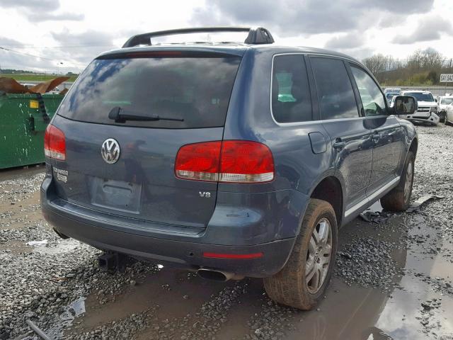 WVGEM67L04D009398 - 2004 VOLKSWAGEN TOUAREG 4. BLUE photo 4