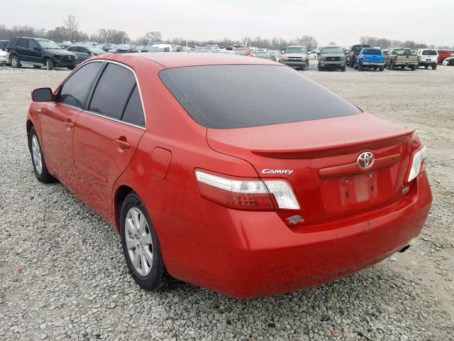 4T1BB46K98U056179 - 2008 TOYOTA CAMRY HYBR RED photo 3