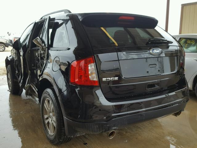 2FMDK3GC6CBA19180 - 2012 FORD EDGE SE BLACK photo 3