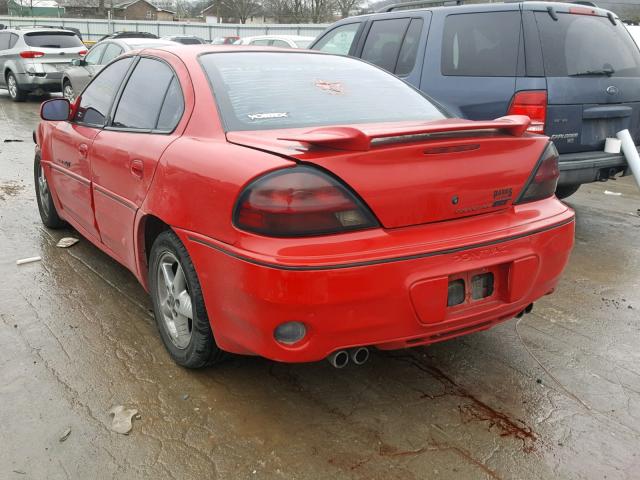 1G2NW52E01C112098 - 2001 PONTIAC GRAND AM G RED photo 3