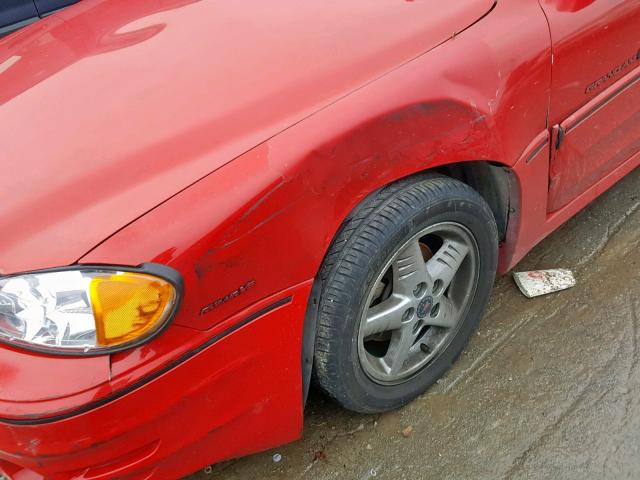 1G2NW52E01C112098 - 2001 PONTIAC GRAND AM G RED photo 9