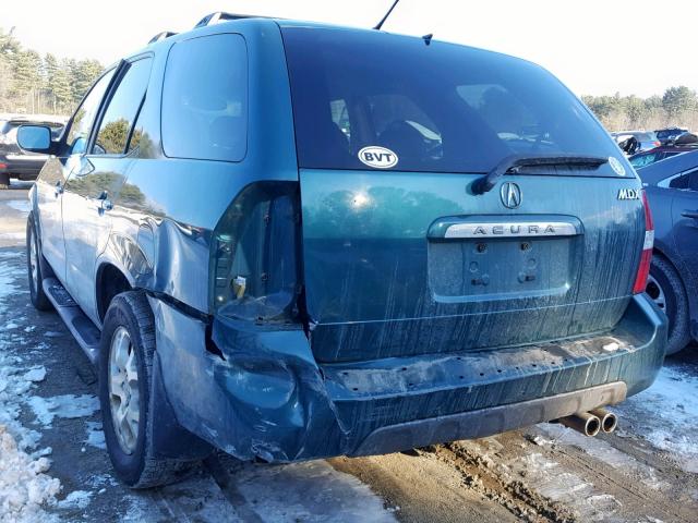 2HNYD18632H001092 - 2002 ACURA MDX TOURIN GREEN photo 3