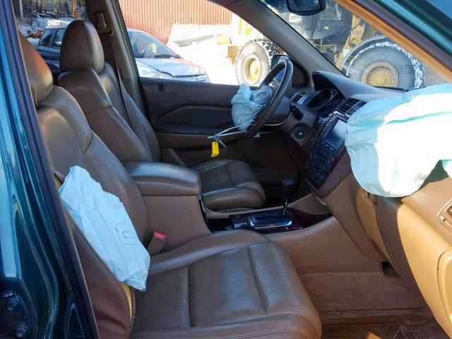 2HNYD18632H001092 - 2002 ACURA MDX TOURIN GREEN photo 5