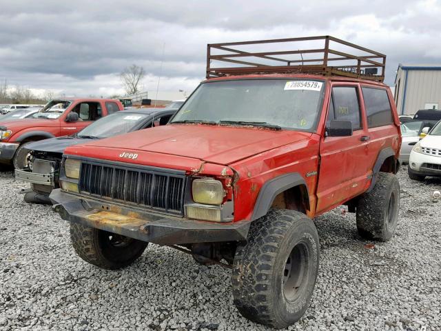 1J4FJ27S5RL150878 - 1994 JEEP CHEROKEE S RED photo 2