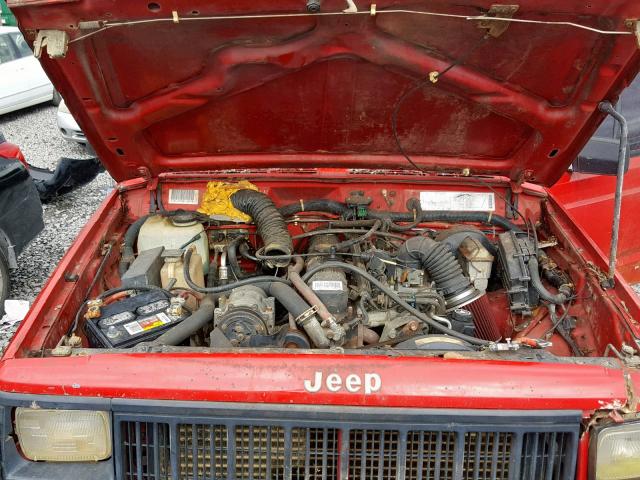 1J4FJ27S5RL150878 - 1994 JEEP CHEROKEE S RED photo 7