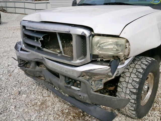 1FTSX31P74EA23818 - 2004 FORD F350 SRW S WHITE photo 9